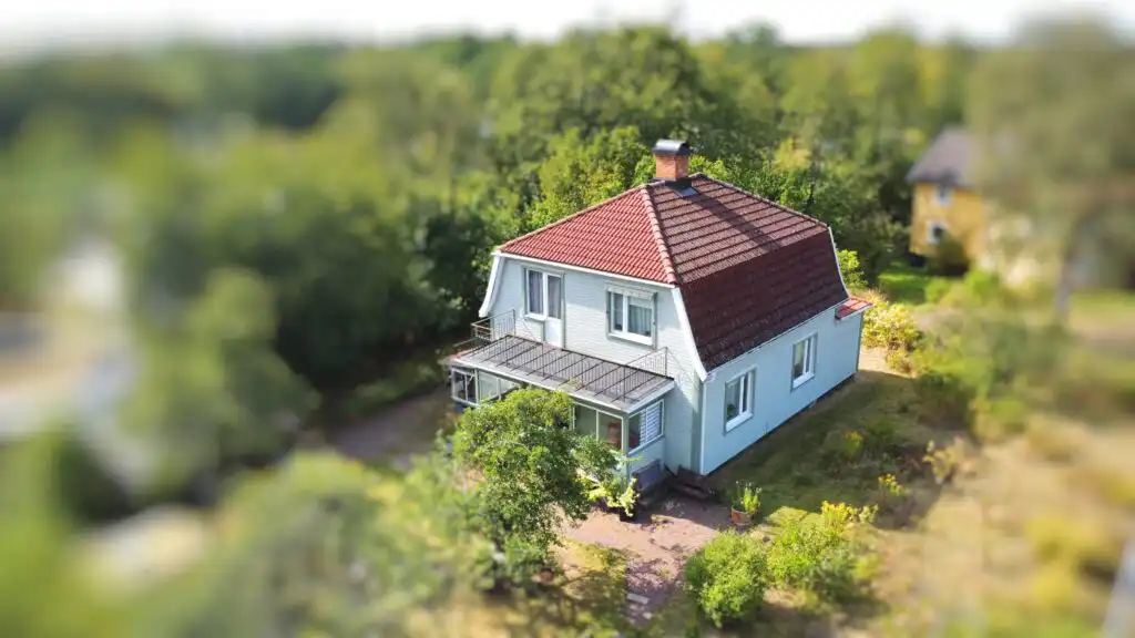 Vogelperspektive der Villa Luis Ferienhaus in Ruda Småland
