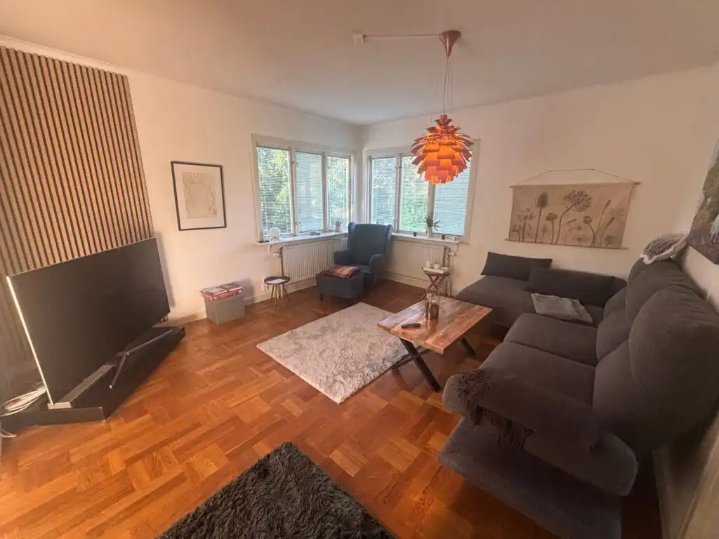 Helles Wohnzimmer im Ferienhaus Hus Silverdalen bei Vimmerby