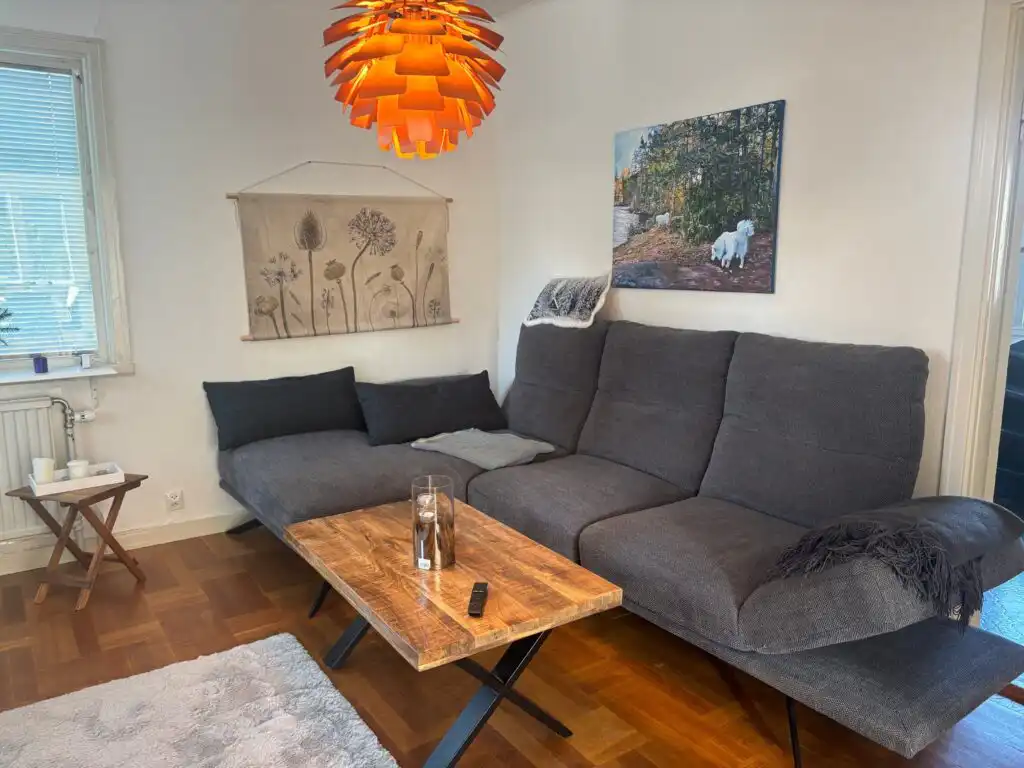 Wohnzimmer im Hus Silverdalen in Silverdalen nahe Vimmerby