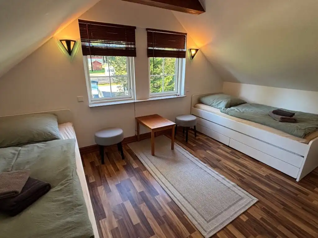 Schlafzimmer im Ferienhaus Naturhus Broby in Skåne