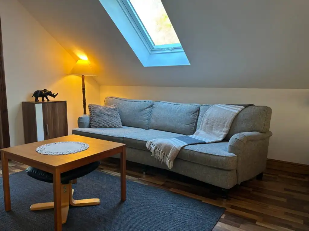 Gemütlicher Wohnbereich im Ferienhaus Naturhus Broby in Skåne