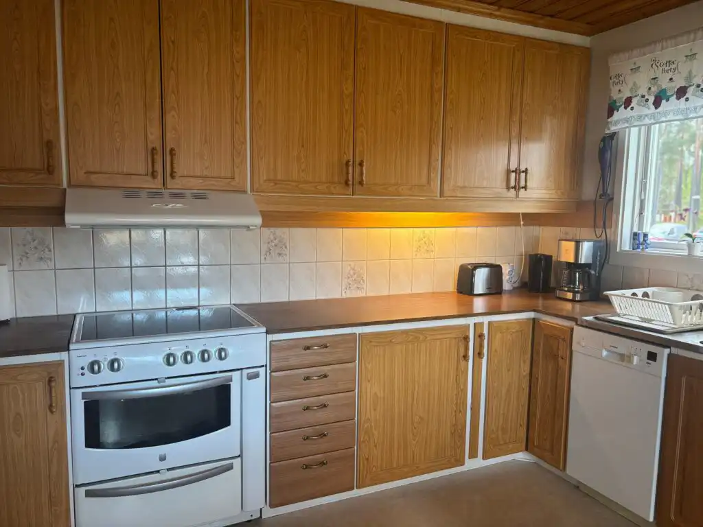Küche im familienfreundlichen Ferienhaus Sillys Hus