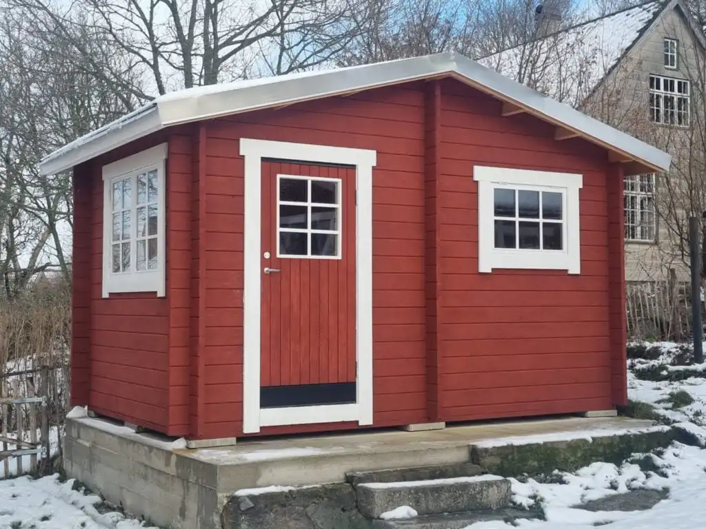 Außensauna am Ferienhaus Istaby in Istaby bei Sölvesborg