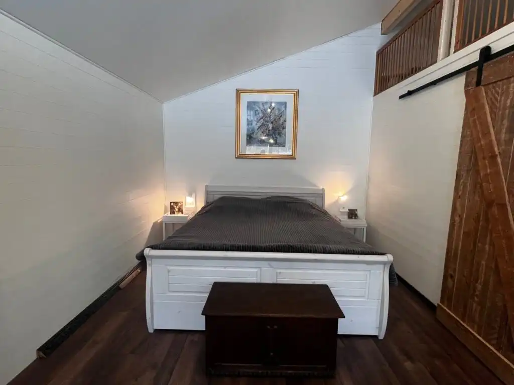 Schlafzimmer im modernen Ferienhaus Vara Hemma in Blekinge