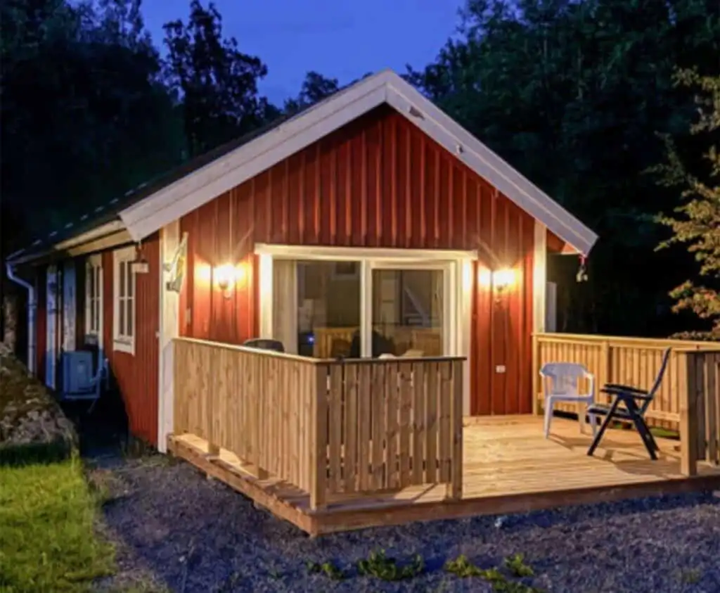 Ferienhaus Hus Rusken bei Abendstimmung in Stockaryd in Småland