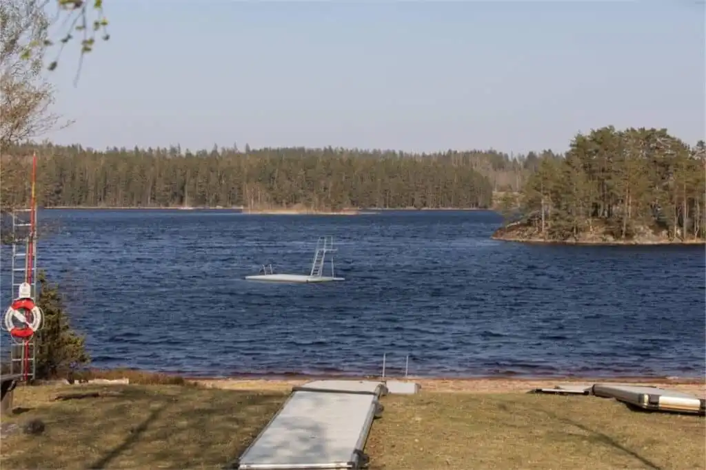 Badestelle am See in der Nähe des Ferienhauses