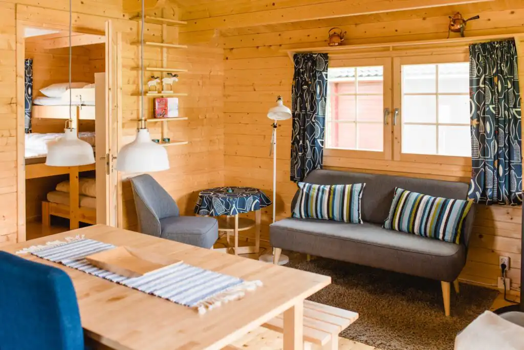 Wohnzimmer im Ferienhaus Almeria in Stöllet – gemütliches Ferienhaus in Värmland
