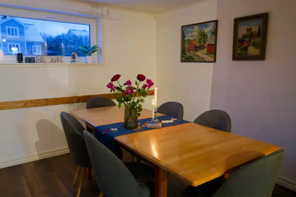 Essbereich in der Küche vom Hus Lönnbacka in Blekinge