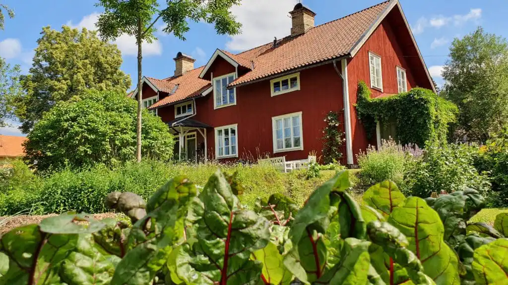 Gartenansicht der Lägenhet Strömsberg in Strömsberg, Uppland