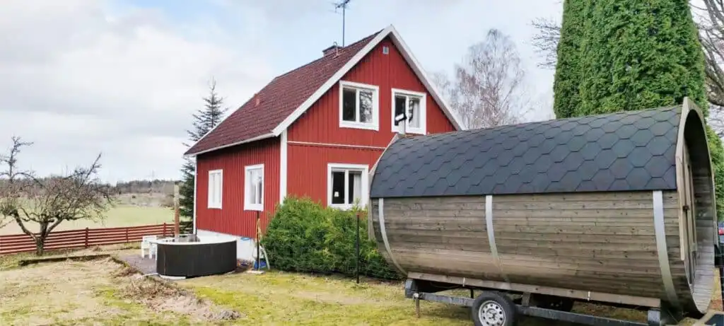 Sauna kann für 40 Euro / Tag gemietet werden