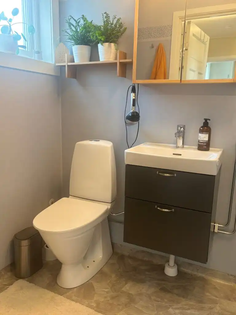 Badezimmer mit WC im Cottage Marieberg