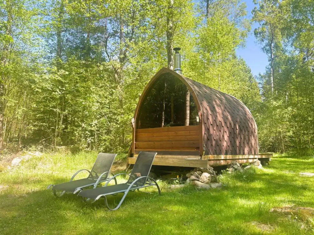 Panorama-Sauna direkt am Fluss bei Fannys Hus