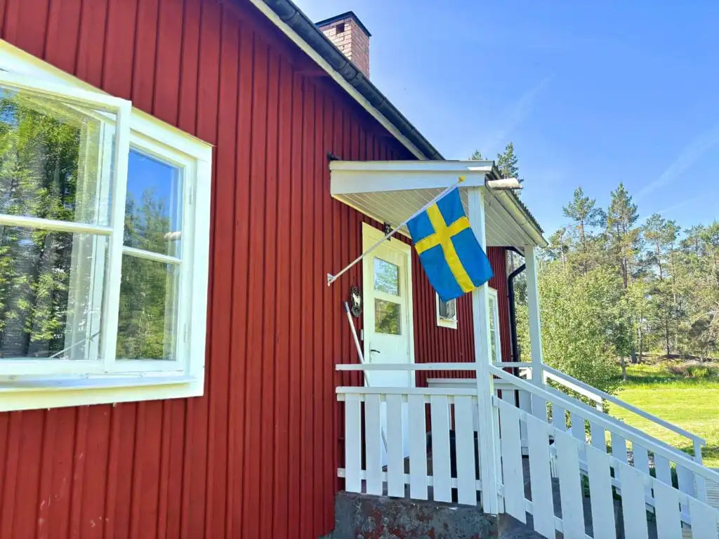 Eingangsbereich der Villa Clara mit typisch schwedischem Charme