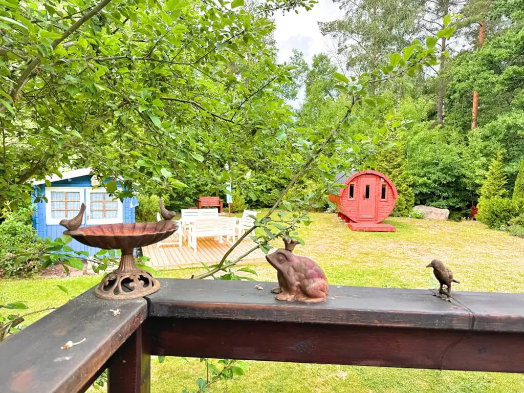 Terasse mit Blick auf den garten