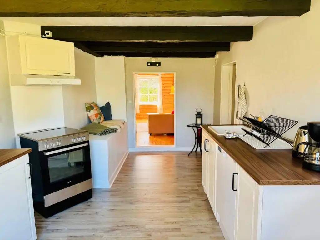 Moderne Küche im Ferienhaus Sommerlycka