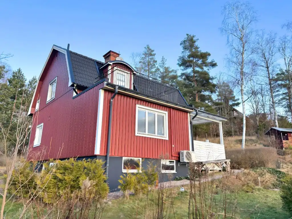 Helles Schlafzimmer im Ferienhaus Hus Mio in Småland