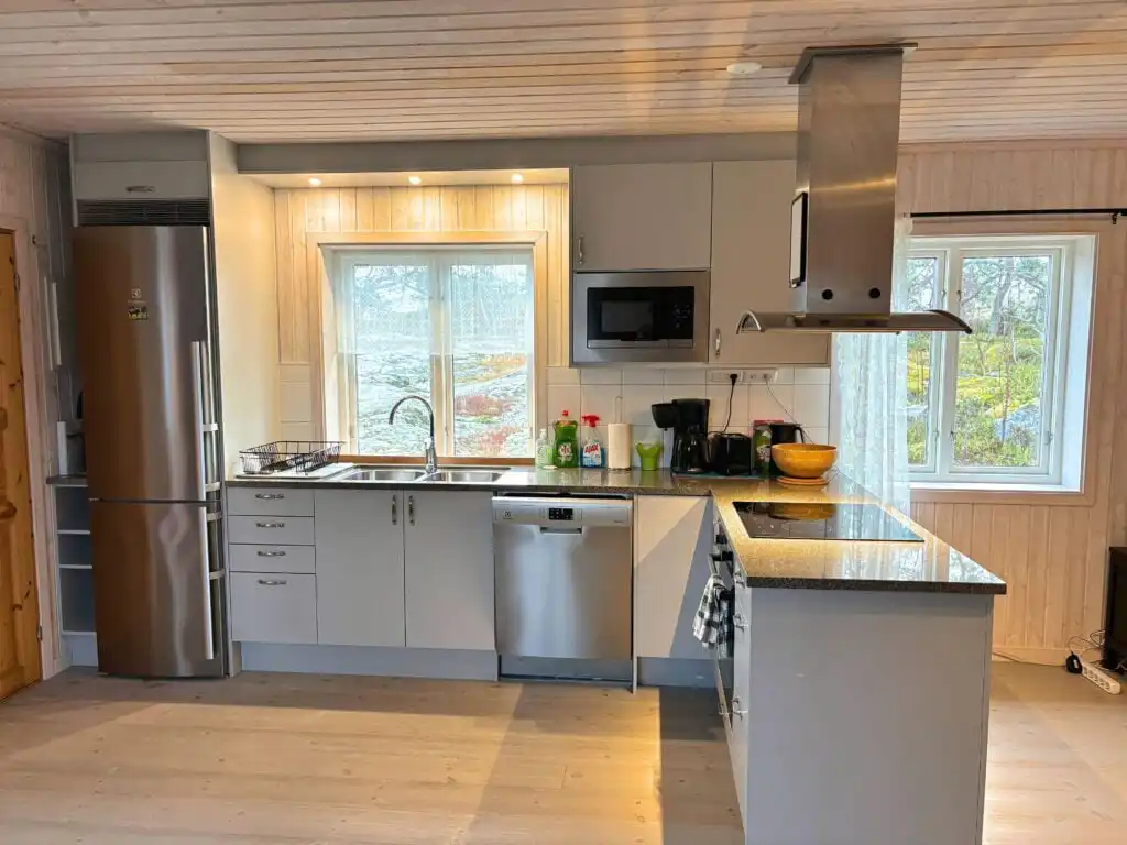 Kaminofen im Ferienhaus Hus Kråkelund – Kamin für gemütliche Abende