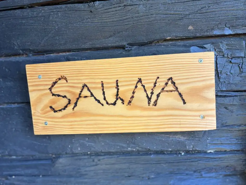 Sauna der Blockhütte Ratzeputz in Skillingfors – Ferienhaus mit Sauna in Värmland