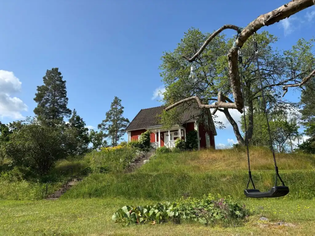 Naturgarten an der Villa Berget in Småland