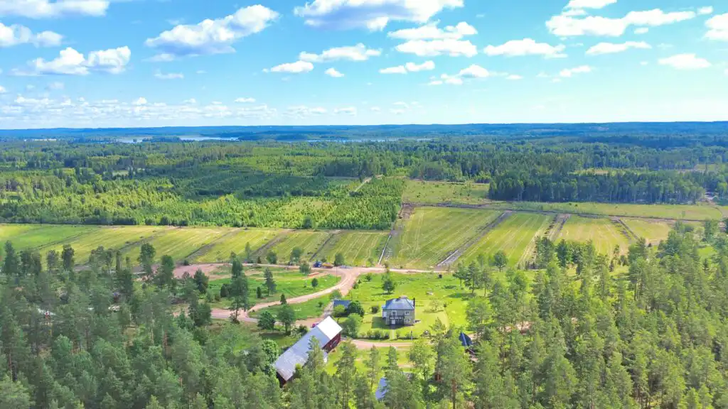 Luftaufnahme von Stora Hultet nahe Vimmerby in Småland