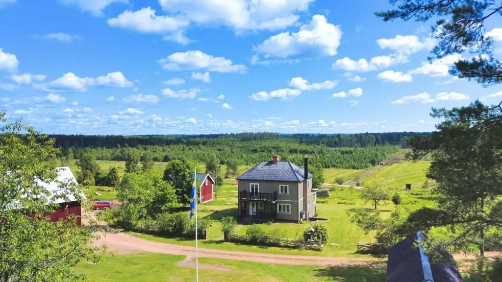 Ausblick auf die Natur rund um Stora Hultet in Småland