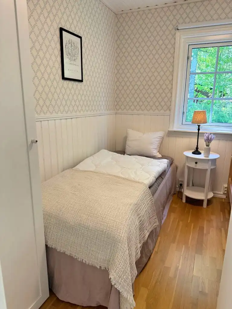 Gemütliches Schlafzimmer im Ferienhaus Hus Bjöksjöblick