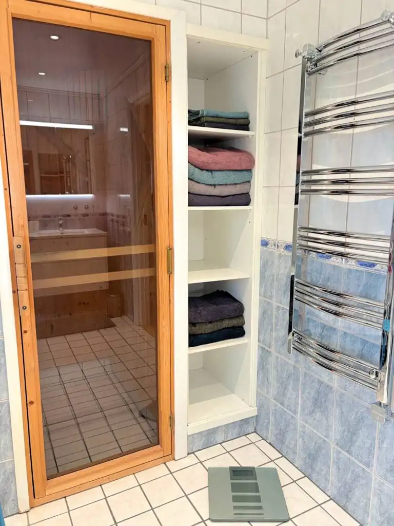 Sauna im Ferienhaus Blå Havet an der Ostsee in Småland