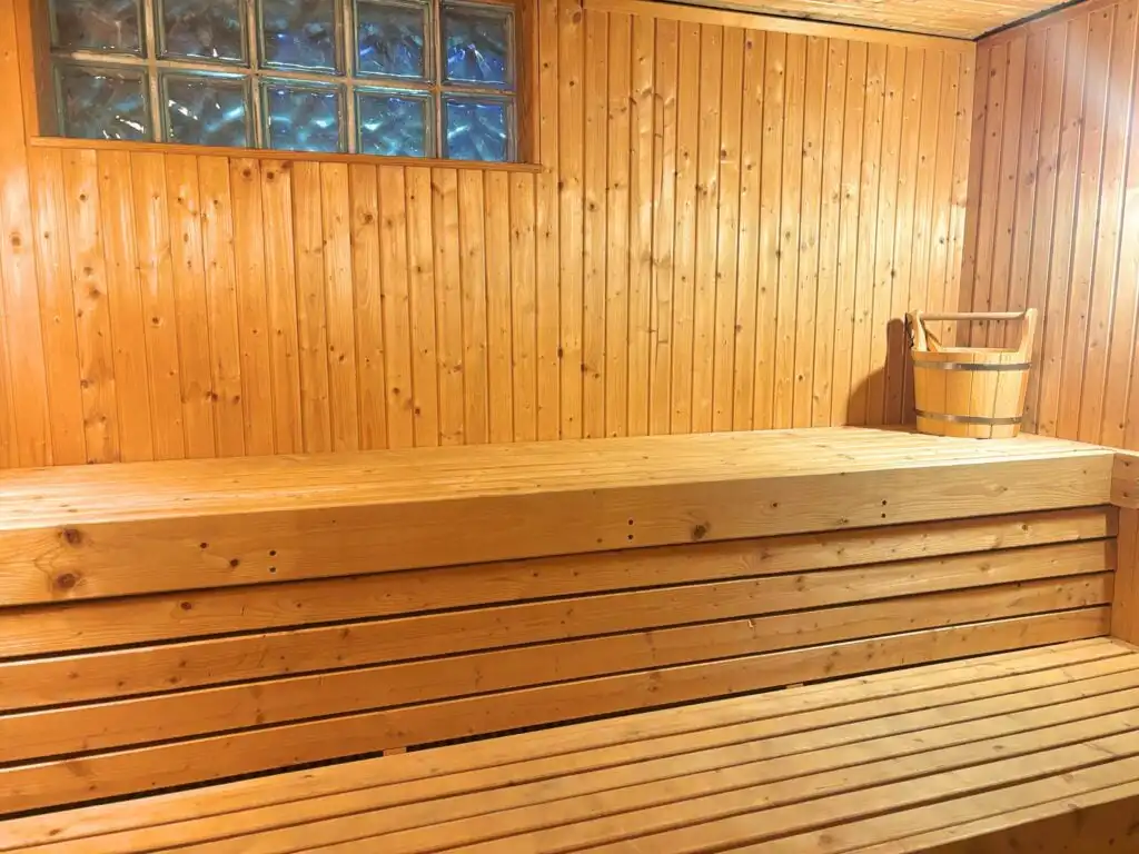 Private Sauna im Ferienhaus Linnéagården bei Strömsnäsbruk