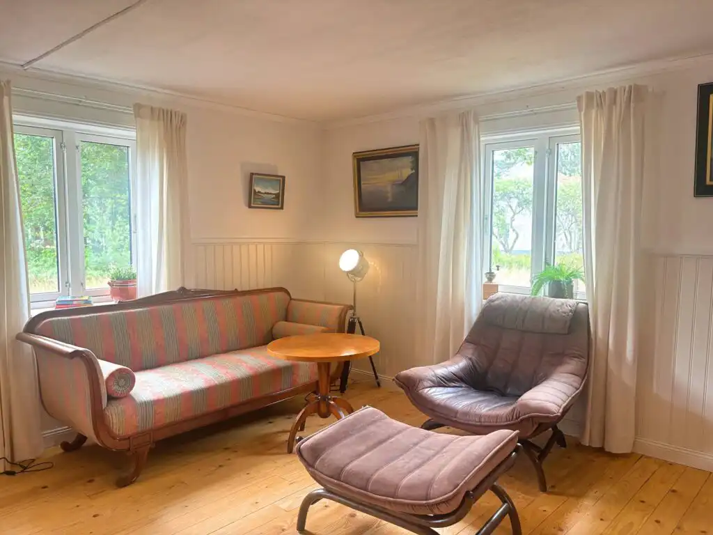 Gemütliches Wohnzimmer im Ferienhaus Villa Pelle in Småland