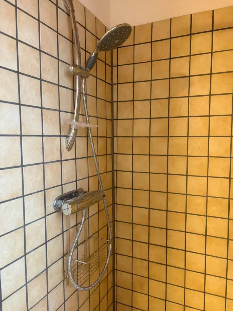 Dusche im Badezimmer des Ferienhauses Villa Pelle
