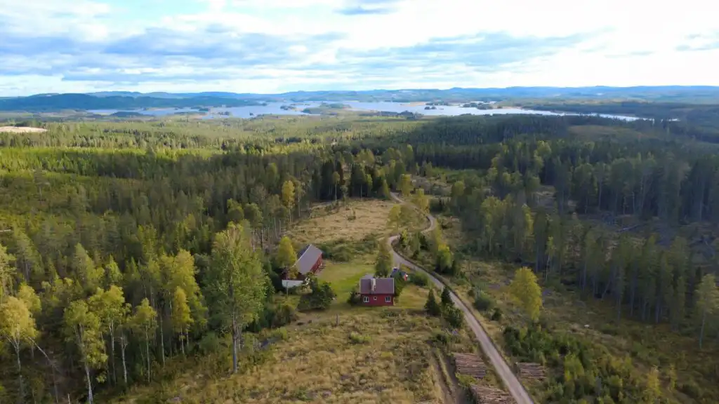 Weite Waldlandschaft rund um Häxens Hus in Dalarna