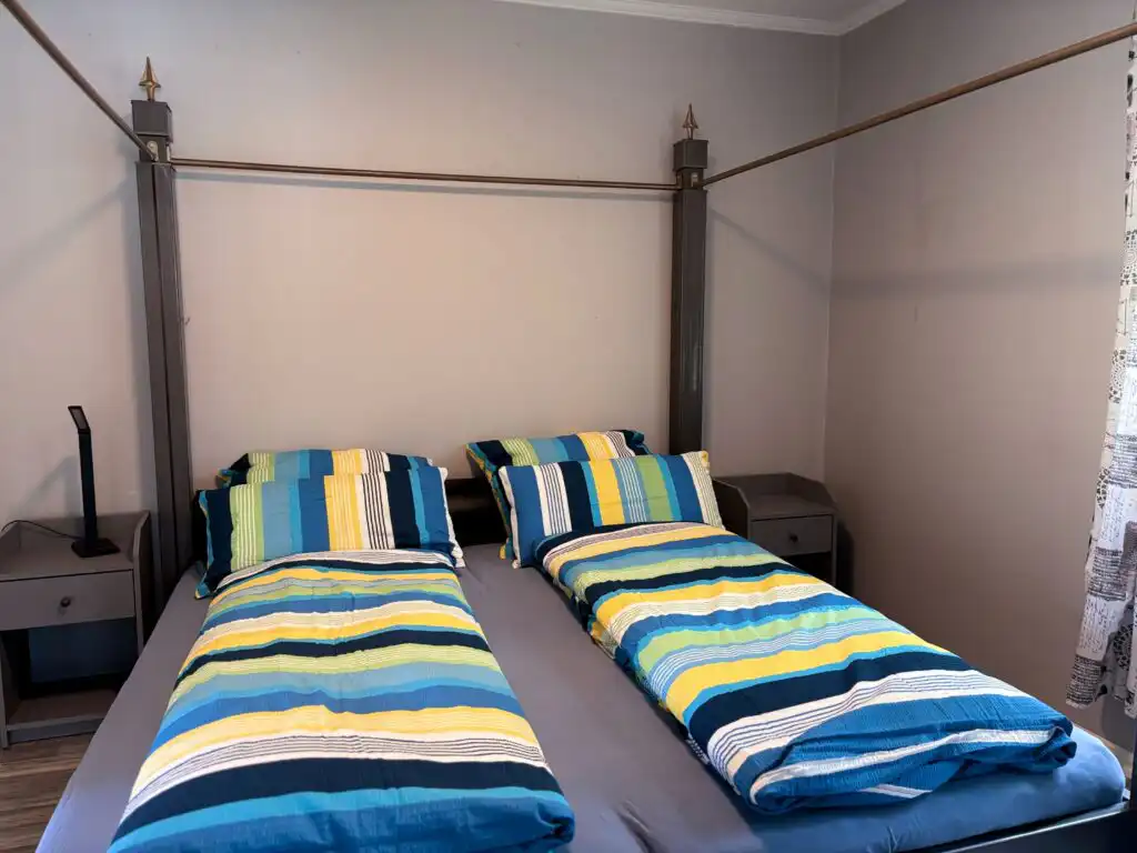 Gemütliches Schlafzimmer im Nordic Haven in Sågen bei Vansbro