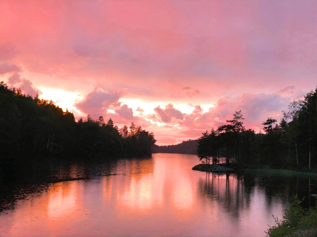 Abendstimmung am See in der Natur von Dalsland